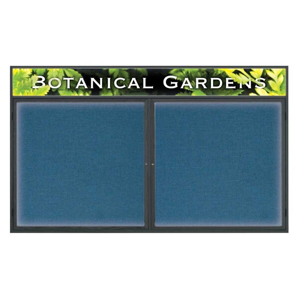 United Visual Products Open Faced Traditional Rounded Corkboard UV641ARC-SATIN-SURF - main